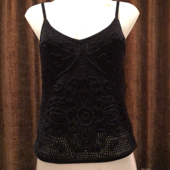 CYNTHIA STEFFE navy textural knit tank top - Picture 4 of 9